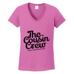 Women's Heavy Cotton 100% Cotton V Neck T Shirt Thumbnail