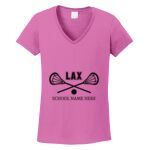 Women's Heavy Cotton 100% Cotton V Neck T Shirt Thumbnail