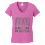 Women's Heavy Cotton 100% Cotton V Neck T Shirt Thumbnail