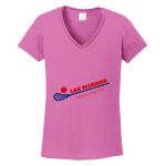 Women's Heavy Cotton 100% Cotton V Neck T Shirt Thumbnail