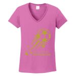 Women's Heavy Cotton 100% Cotton V Neck T Shirt Thumbnail