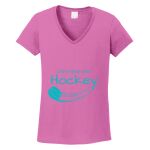 Women's Heavy Cotton 100% Cotton V Neck T Shirt Thumbnail