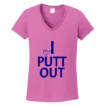 Women's Heavy Cotton 100% Cotton V Neck T Shirt Thumbnail
