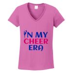 Women's Heavy Cotton 100% Cotton V Neck T Shirt Thumbnail