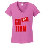 Women's Heavy Cotton 100% Cotton V Neck T Shirt Thumbnail