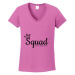 Women's Heavy Cotton 100% Cotton V Neck T Shirt Thumbnail