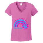 Women's Heavy Cotton 100% Cotton V Neck T Shirt Thumbnail