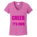Women's Heavy Cotton 100% Cotton V Neck T Shirt Thumbnail