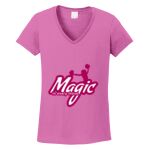 Women's Heavy Cotton 100% Cotton V Neck T Shirt Thumbnail