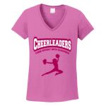 Women's Heavy Cotton 100% Cotton V Neck T Shirt Thumbnail