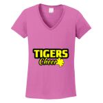 Women's Heavy Cotton 100% Cotton V Neck T Shirt Thumbnail