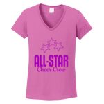 Women's Heavy Cotton 100% Cotton V Neck T Shirt Thumbnail