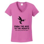 Women's Heavy Cotton 100% Cotton V Neck T Shirt Thumbnail