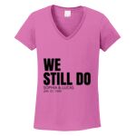 Women's Heavy Cotton 100% Cotton V Neck T Shirt Thumbnail