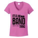 Women's Heavy Cotton 100% Cotton V Neck T Shirt Thumbnail