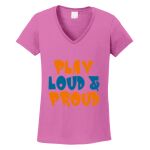 Women's Heavy Cotton 100% Cotton V Neck T Shirt Thumbnail