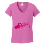 Women's Heavy Cotton 100% Cotton V Neck T Shirt Thumbnail