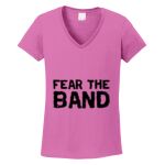 Women's Heavy Cotton 100% Cotton V Neck T Shirt Thumbnail