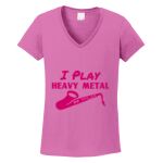 Women's Heavy Cotton 100% Cotton V Neck T Shirt Thumbnail