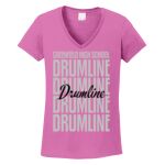 Women's Heavy Cotton 100% Cotton V Neck T Shirt Thumbnail