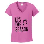 Women's Heavy Cotton 100% Cotton V Neck T Shirt Thumbnail