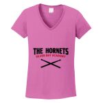 Women's Heavy Cotton 100% Cotton V Neck T Shirt Thumbnail