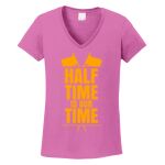 Women's Heavy Cotton 100% Cotton V Neck T Shirt Thumbnail