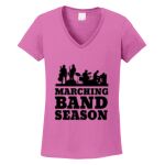 Women's Heavy Cotton 100% Cotton V Neck T Shirt Thumbnail