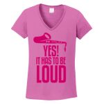 Women's Heavy Cotton 100% Cotton V Neck T Shirt Thumbnail