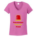 Women's Heavy Cotton 100% Cotton V Neck T Shirt Thumbnail
