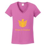 Women's Heavy Cotton 100% Cotton V Neck T Shirt Thumbnail