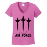 Women's Heavy Cotton 100% Cotton V Neck T Shirt Thumbnail