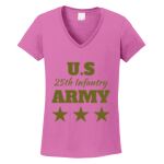 Women's Heavy Cotton 100% Cotton V Neck T Shirt Thumbnail