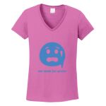 Women's Heavy Cotton 100% Cotton V Neck T Shirt Thumbnail