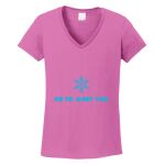 Women's Heavy Cotton 100% Cotton V Neck T Shirt Thumbnail