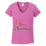 Women's Heavy Cotton 100% Cotton V Neck T Shirt Thumbnail