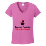 Women's Heavy Cotton 100% Cotton V Neck T Shirt Thumbnail