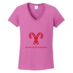 Women's Heavy Cotton 100% Cotton V Neck T Shirt Thumbnail