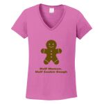 Women's Heavy Cotton 100% Cotton V Neck T Shirt Thumbnail