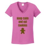 Women's Heavy Cotton 100% Cotton V Neck T Shirt Thumbnail